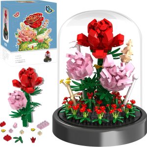 524-Piece Flower Bouquet Building Kit: Mini Brick DIY Craft ...