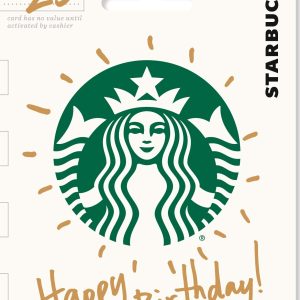 Starbucks Happy Birthday Gift Card $25 – Perfect Coffe...