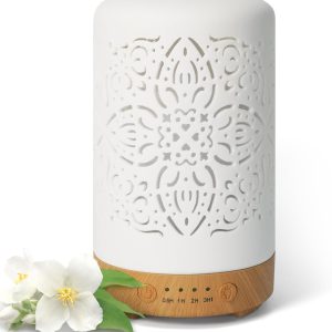White Ceramic Essential Oil Diffuser – Earnest Living&...