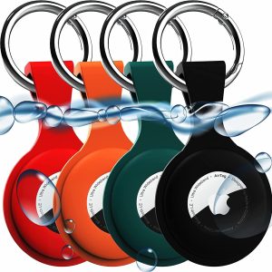 4 Pack AirTag Holder with Keychain – Stylish AirTag Ca...