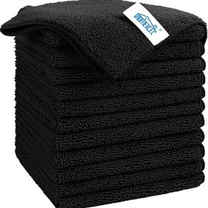 HOMEXCEL Microfiber Cleaning Cloth Black, 12 Pack – Pr...