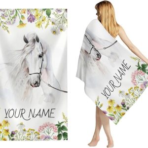 Premium Quick Dry Beach Towel for Adults – 40″ x...