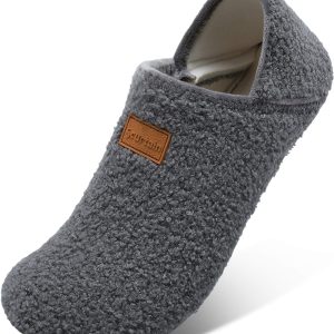Scurtain Unisex Adults Rubber Sole Slippers – Comforta...