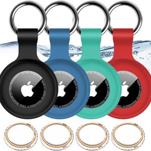 4 Pack IPX8 Waterproof Airtag Holder for Apple – Secur...