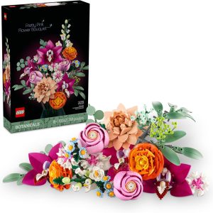 LEGO Botanicals Pretty Pink Flower Bouquet Building Kit R...