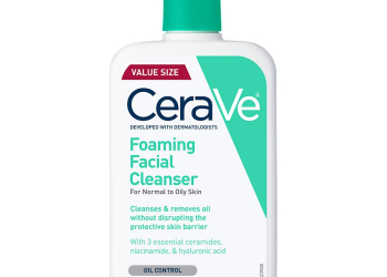 cerave foaming facial cleanser: daily face wash for gentle c...