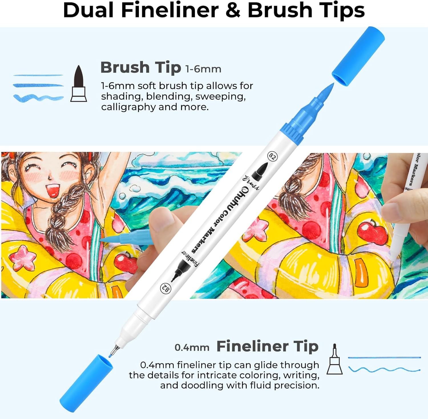Ohuhu Markers for Adult Coloring Books: No Bleed, Vibrant Colors, Fine Tip Pens 3 ohuhu markers for adult coloring books: no bleed, vibrant colors, fine tip pens - image 3