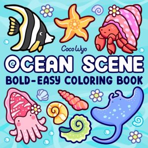 Ocean Scene Coloring Book: Dive into Relaxing Underwater Adv...