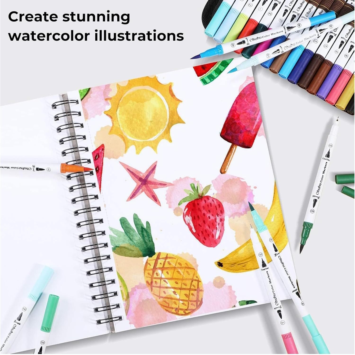 Ohuhu Markers for Adult Coloring Books: No Bleed, Vibrant Colors, Fine Tip Pens 6 ohuhu markers for adult coloring books: no bleed, vibrant colors, fine tip pens - image 6