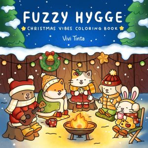 Fuzzy Hygge: Christmas Vibes Coloring Book for Relaxation an...