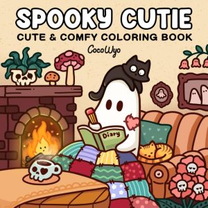 Spooky Cutie: Halloween Adult and Teen Coloring Book –...