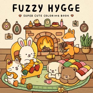 Fuzzy Hygge: Cute and Cozy Coloring Book for Adults