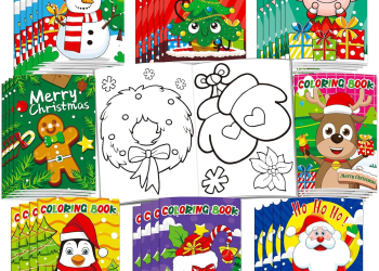 32pcs christmas coloring books for kids – fun holiday acti...
