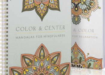 tranquil adult coloring book set – 2 pack: relaxing de...