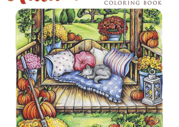 autumn charm coloring book for adults – relaxing fall desi...