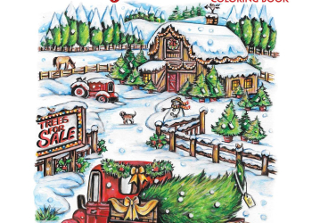 festive country christmas coloring book: holiday designs for...