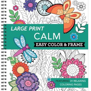 Vibrant Large Print Easy Color Book for Clear Relaxation ...