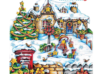 festive holiday coloring book for relaxation: christmas desi...