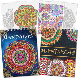 2 Pack Mandalas Coloring Books for Adults by El: Relaxing De...
