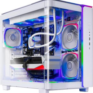 Skytech Gaming King 95 Gaming PC, AMD Ryzen 7 9850X3D 4.7GHz, NVIDIA RTX 5070 Ti 16GB VRAM, 2TB Gen4 NVMe SSD, 32GB DDR5 RAM 5600, 850W Gold ATX 3 PSU, 360 ARGB AIO, Wi-Fi, Win 11, Desktop