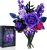 Purple Roses Bouquet Building Set, Artificial Flowers Botani...