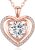 Heart Pendant Gold Necklace for Women Moissanite Lab-Created...