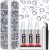 B7000 Clear Glue with 4000PCS Silver Clear Rhinestones for C...